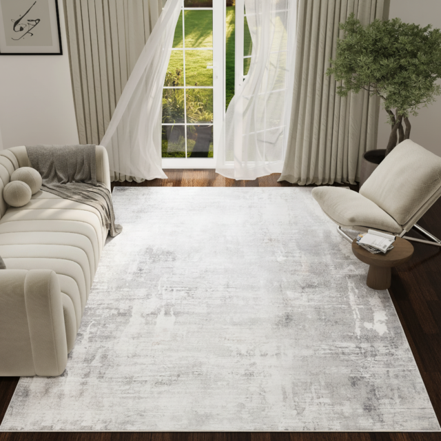 Vloerkleed Ash Lichtgrijs Antislip