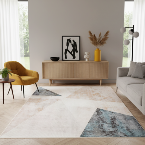Vloerkleed Nora Beige Grijs Antislip