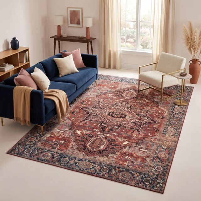 Vloerkleed Ispahan Bordeaux Traditioneel