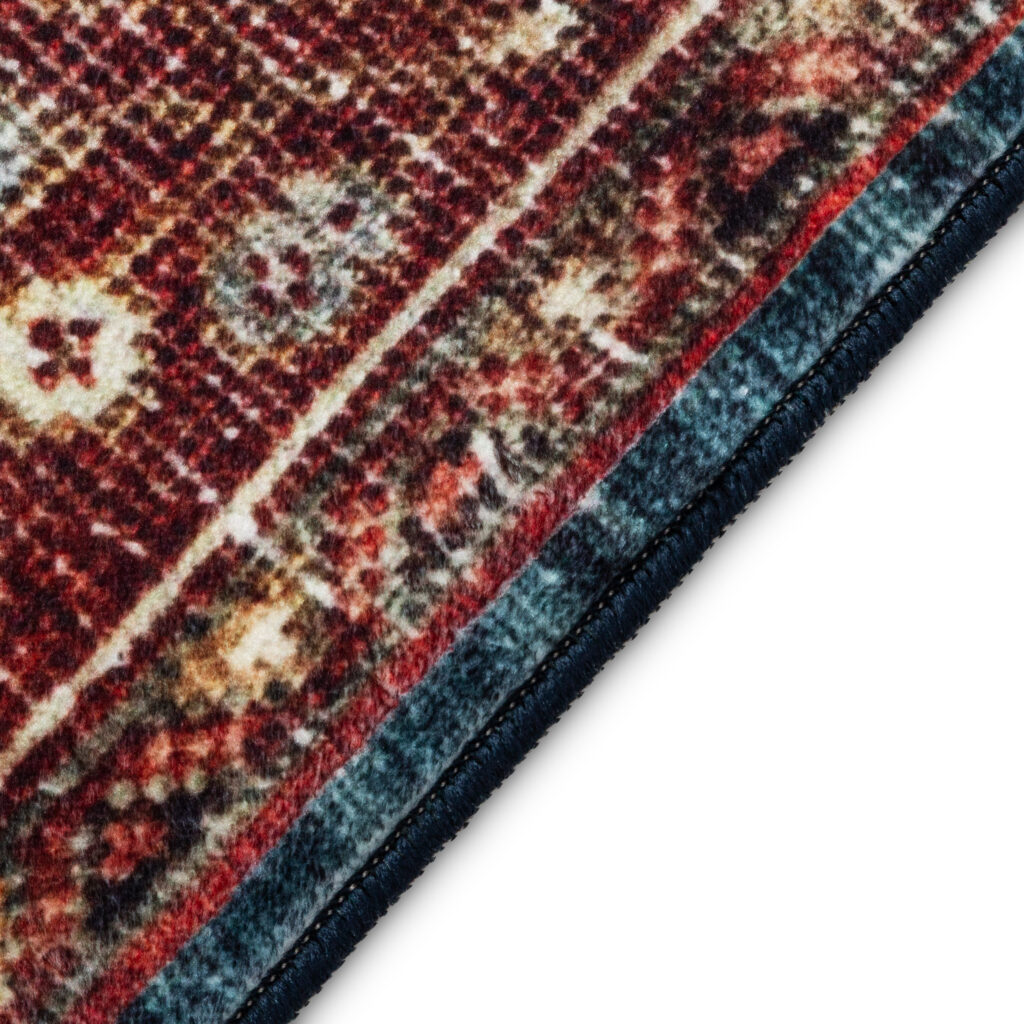 Vloerkleed Ispahan Bordeaux Marineblauw Vintage