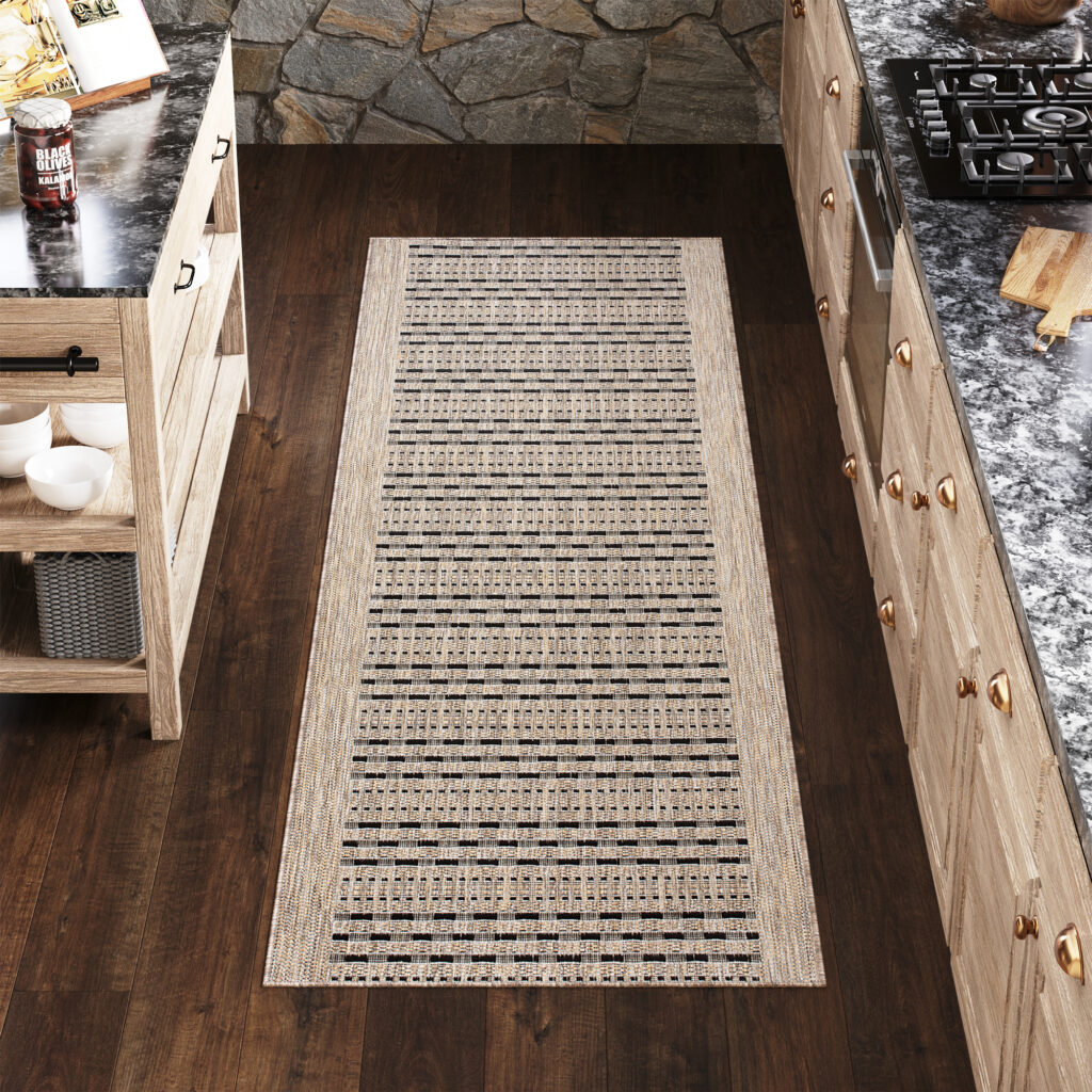 Loper Melissa Bruin Zwart Gestreept Indoor Outdoor