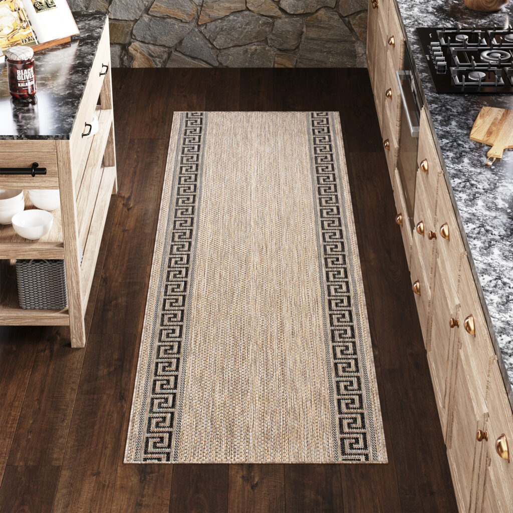 Loper Melissa Bruin Zwart Zigzag Indoor Outdoor