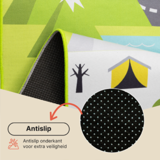 Kindertapijt Joy Groen Straat Antislip
