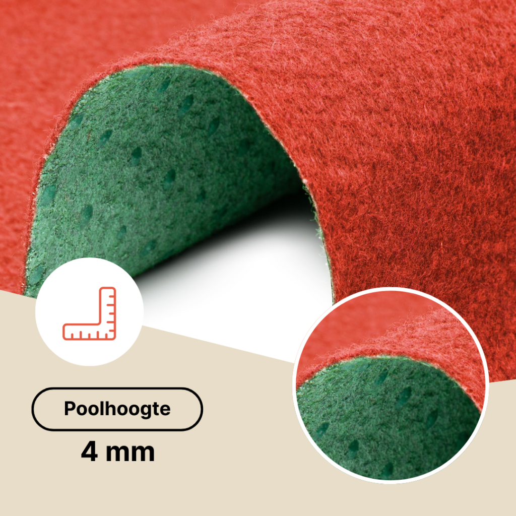 Kunstgras Pemba Rood 4 mm