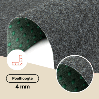 Kunstgras Pemba Grijs 4 mm