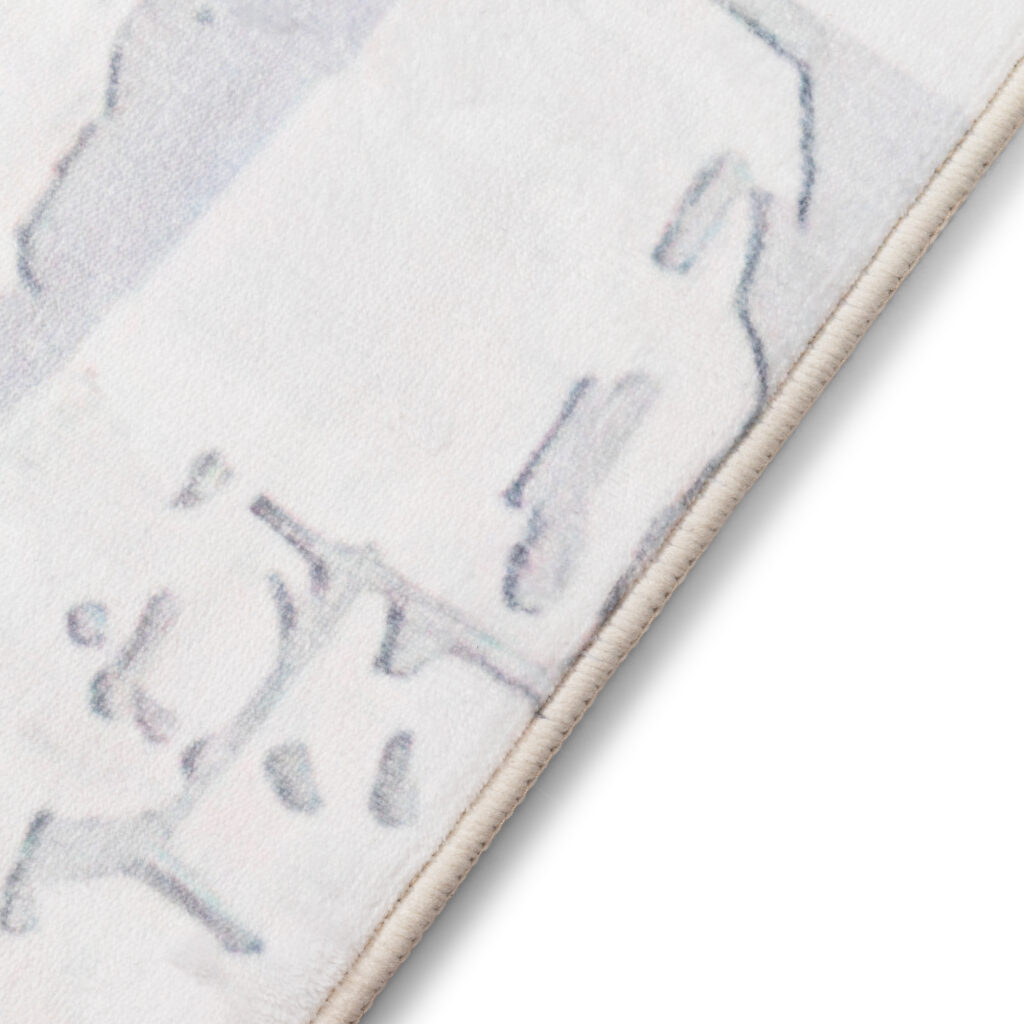 Vloerkleed Ash Beige Crème Antislip