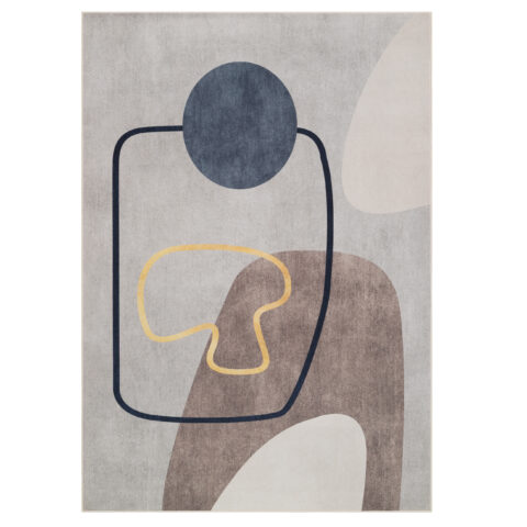 Vloerkleed Nora Grijs Abstract Antislip