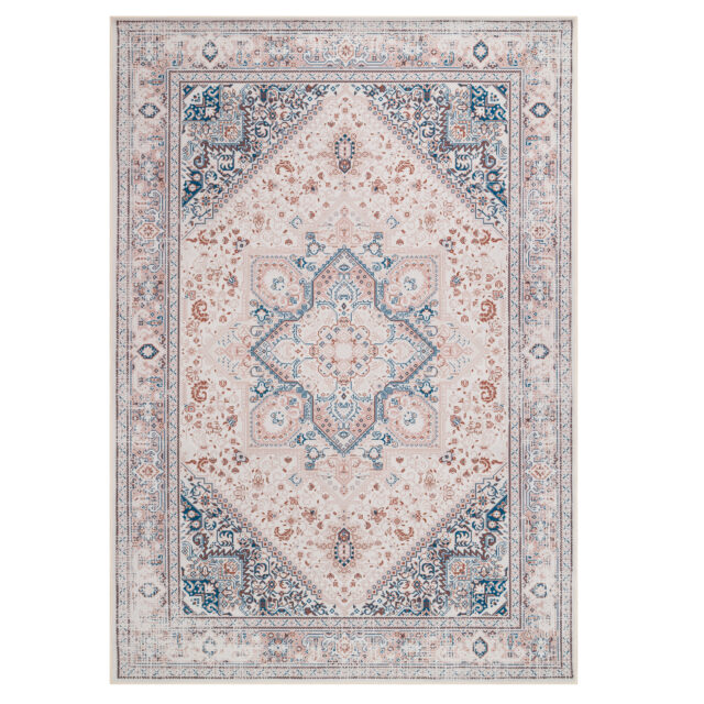 Vloerkleed Nora Crème Blauw Antislip