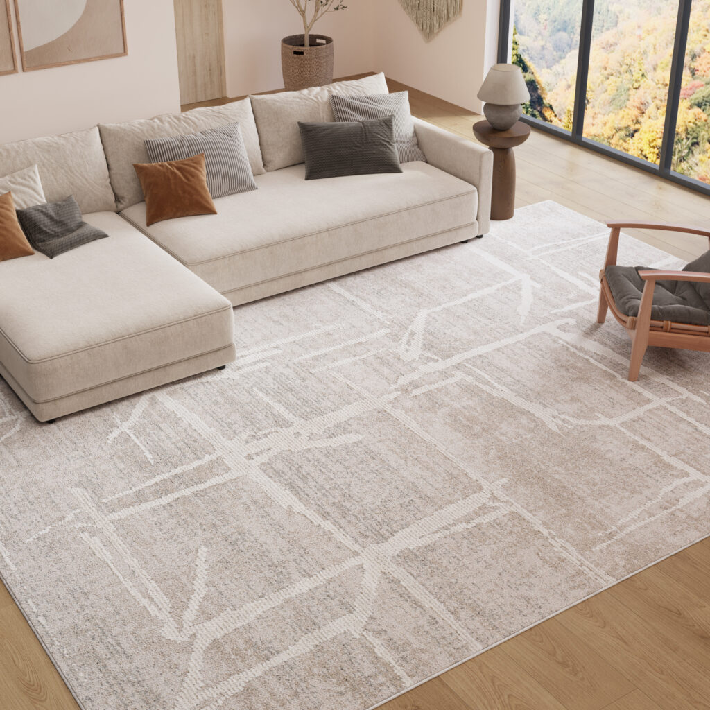 Vloerkleed Trend Grijs Beige Geometrisch