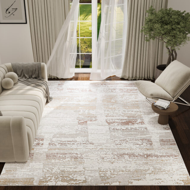 Vloerkleed Trend Beige Roest Abstract