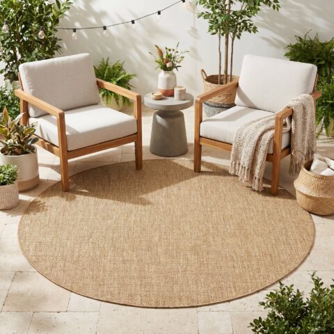 Buitenkleed Yucana Rond Beige