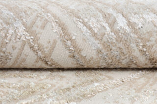 Vloerkleed Crystal Rond Cream Bruin Gevlekte Lijnen