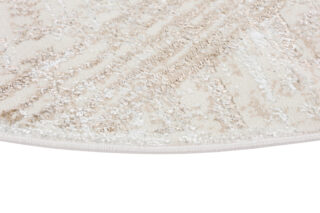Vloerkleed Crystal Rond Cream Bruin Gevlekte Lijnen
