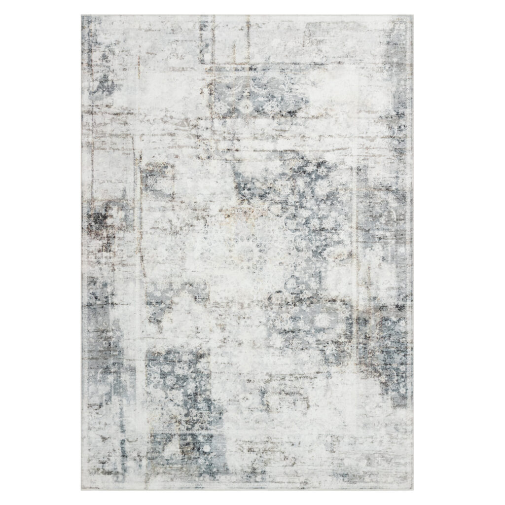 Vloerkleed Venezia Grijs Marineblauw Vintage
