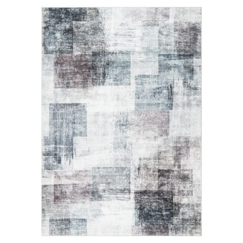 Vloerkleed Venezia Grijs Paars Geometrisch