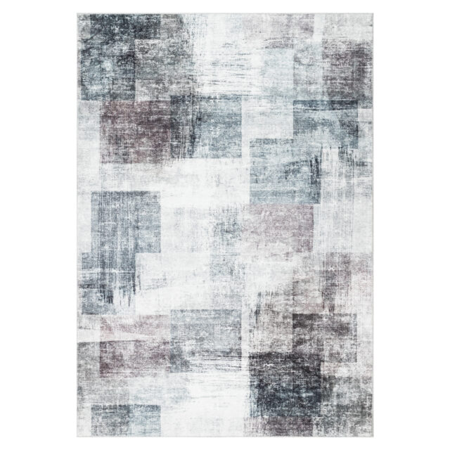Vloerkleed Venezia Grijs Paars Geometrisch