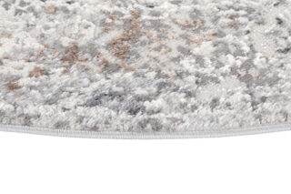 Vloerkleed Valley Rond Grijs Ornamenten Vintage