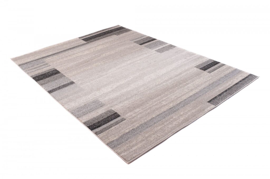 Vloerkleed Sari Licht Beige Grijs Rand