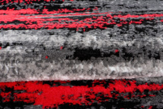 Loper Maya Grijs Zwart Rood Abstract