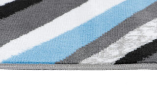 Loper Maya Grijs Blauw Geometrisch Lijnen