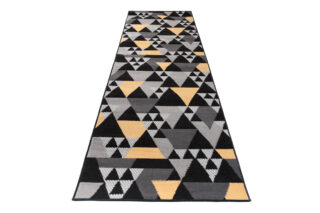 Loper Maya Grijs Geel Geometrisch Driehoeken