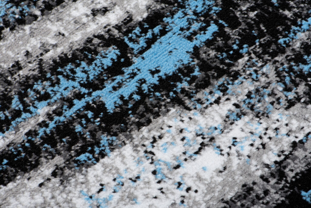 Loper Maya Grijs Zwart Blauw Abstract