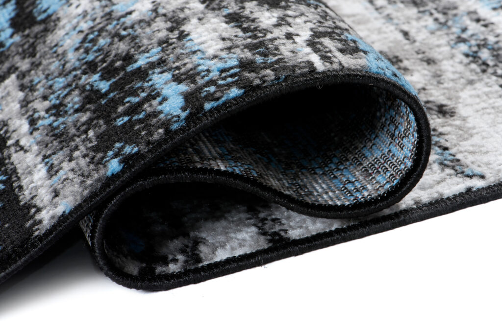 Loper Maya Grijs Zwart Blauw Abstract