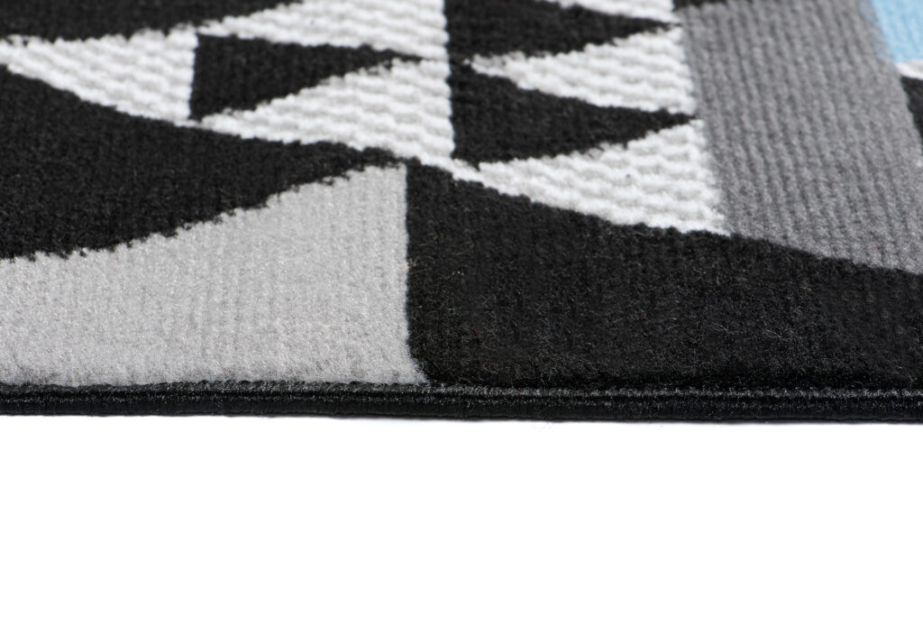 Loper Maya Grijs Blauw Geometrisch Driehoeken