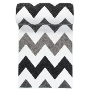 Loper Maya Grijs Zwart Geometrisch Zigzag