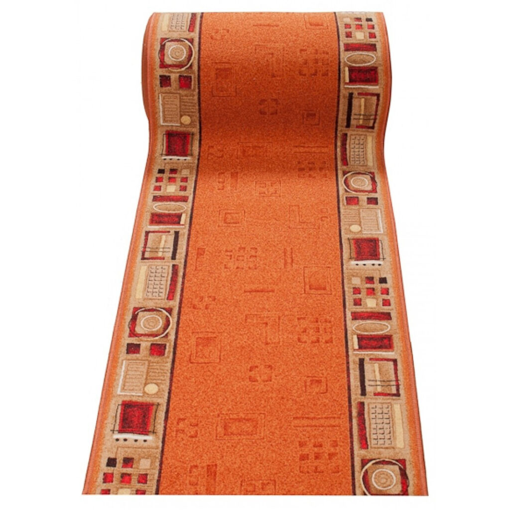 Loper Antislip Oranje Rand