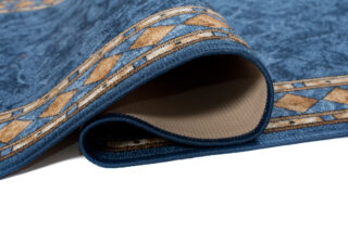 Loper Antislip Blauw Ornamenten