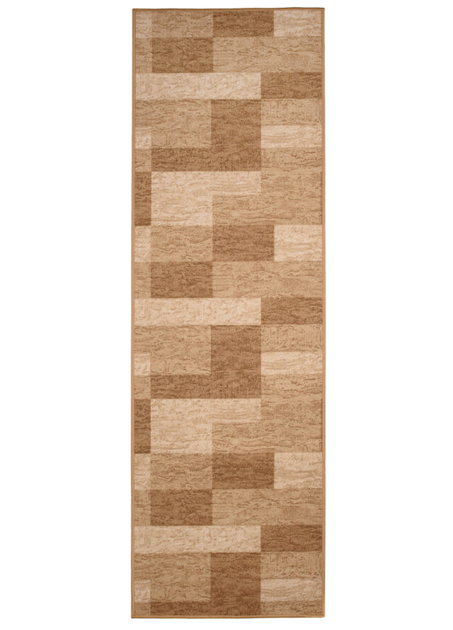 Loper Antislip Beige Geometrisch
