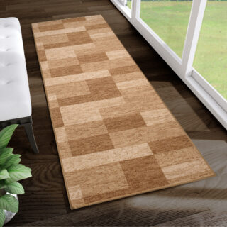 Loper Antislip Beige Geometrisch