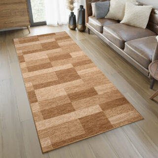 Loper Antislip Beige Geometrisch