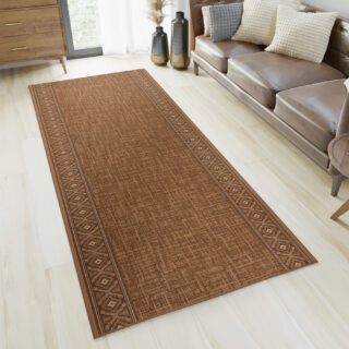Loper Antislip Bruin Ruiten