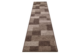 Loper Antislip Bruin Geometrisch
