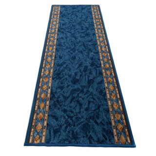 Loper Antislip Blauw Ornamenten