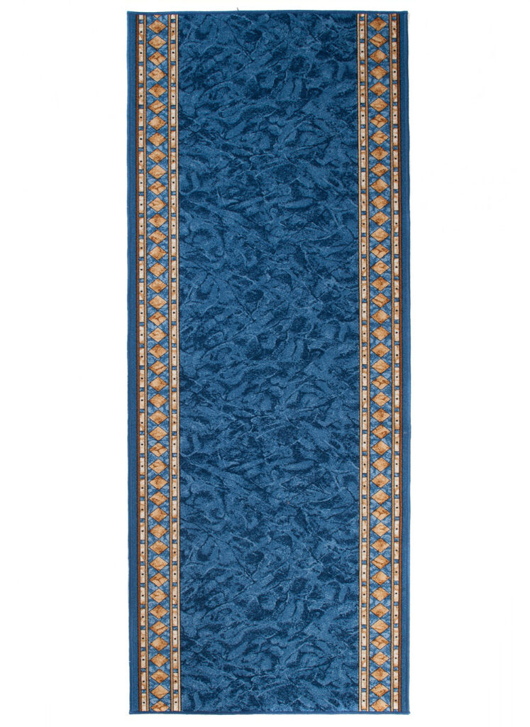 Loper Antislip Blauw Ornamenten