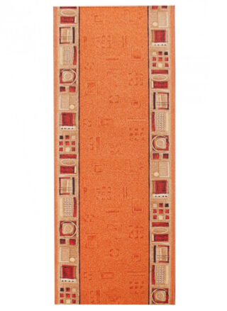 Loper Antislip Oranje Rand