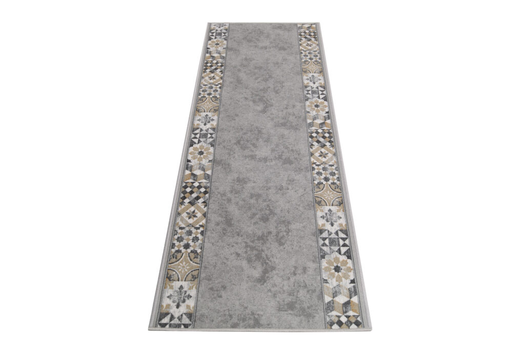 Loper Antislip Grijs Mozaïek