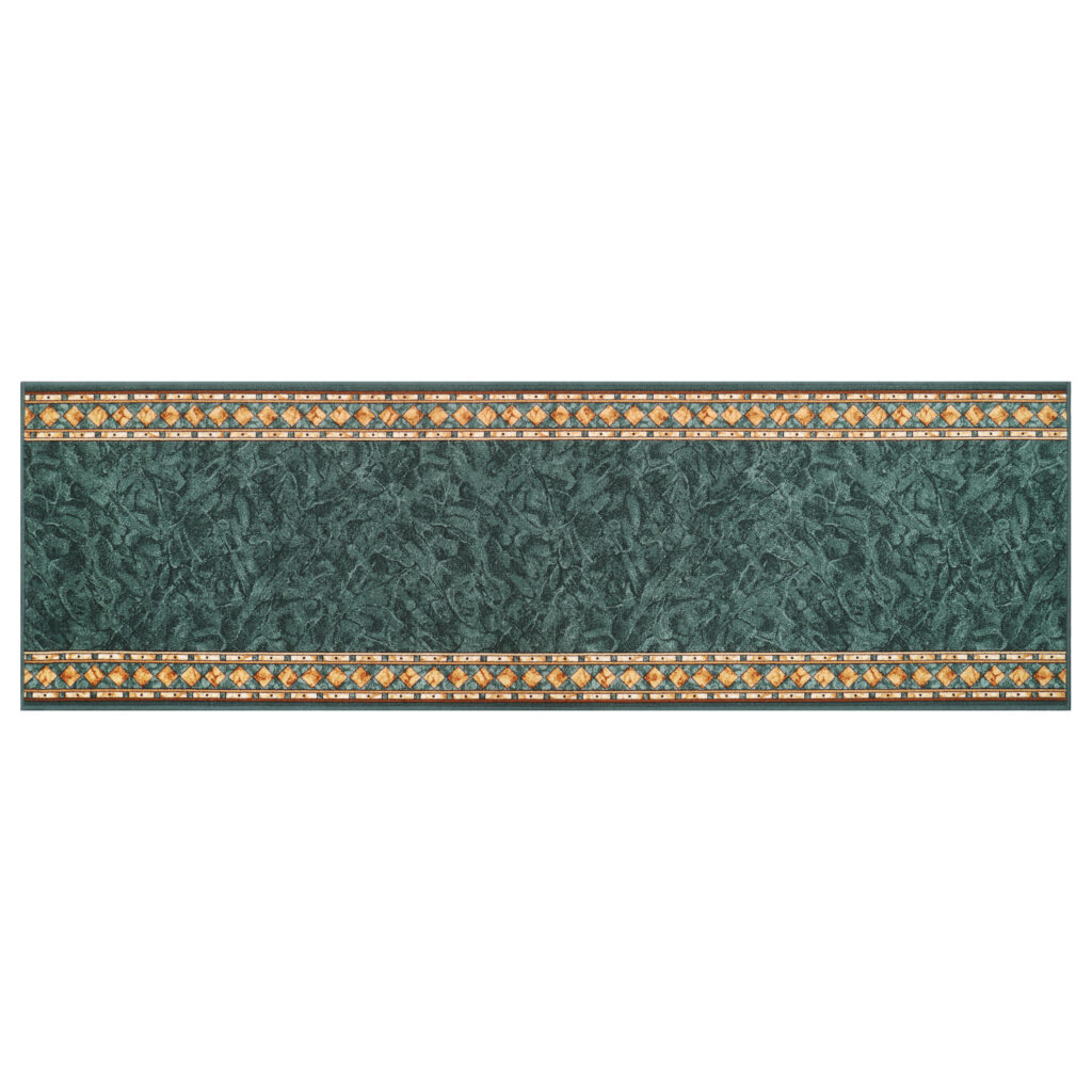 Loper Antislip Groen Ornamenten