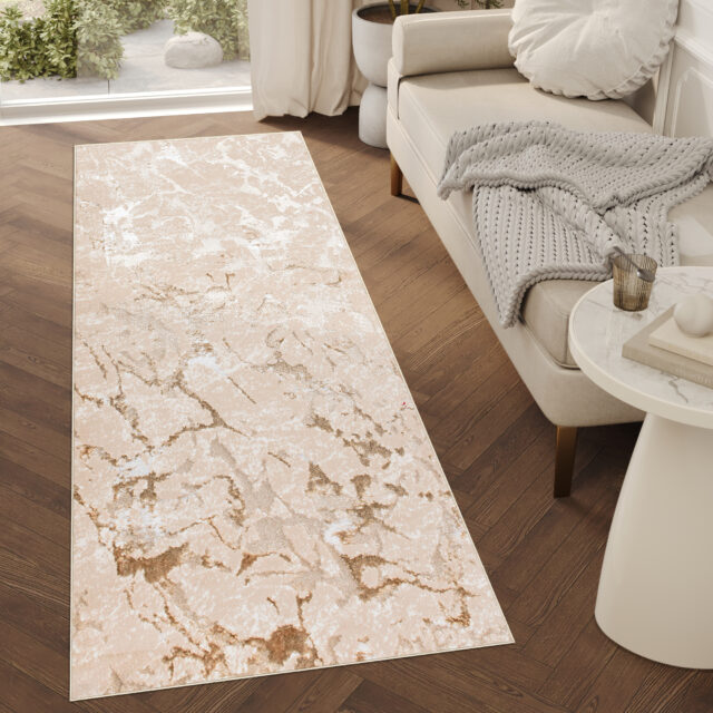 Loper Crystal Beige Bruin Abstract