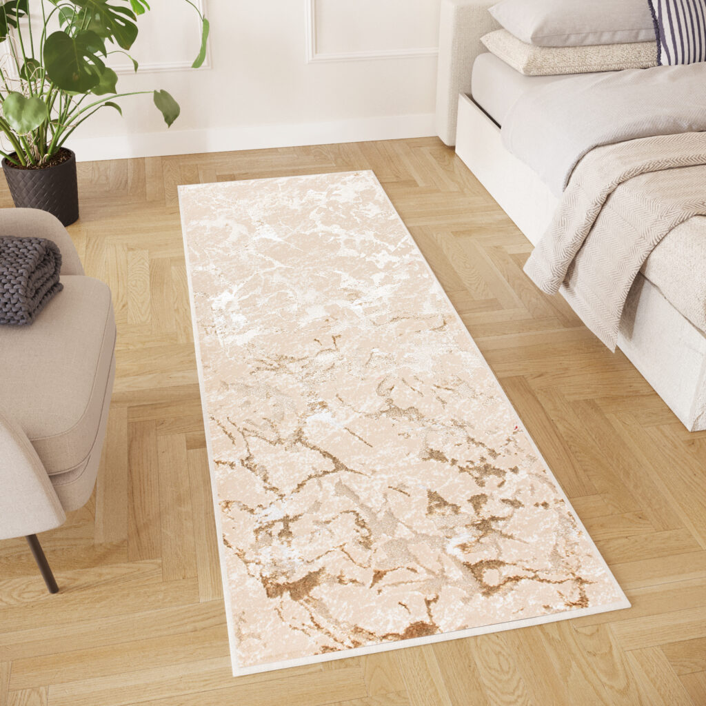 Loper Crystal Beige Bruin Abstract