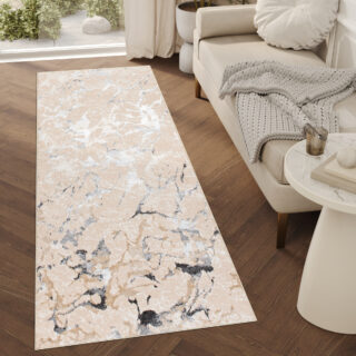 Loper Crystal Beige Grijs Abstract