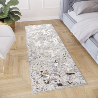Loper Crystal Grijs Beige Abstract