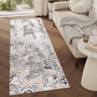 Loper Crystal Donkergrijs Retro
