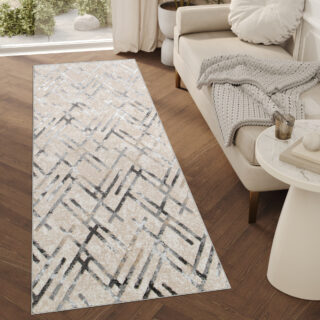 Loper Crystal Grijs Beige Ruiten