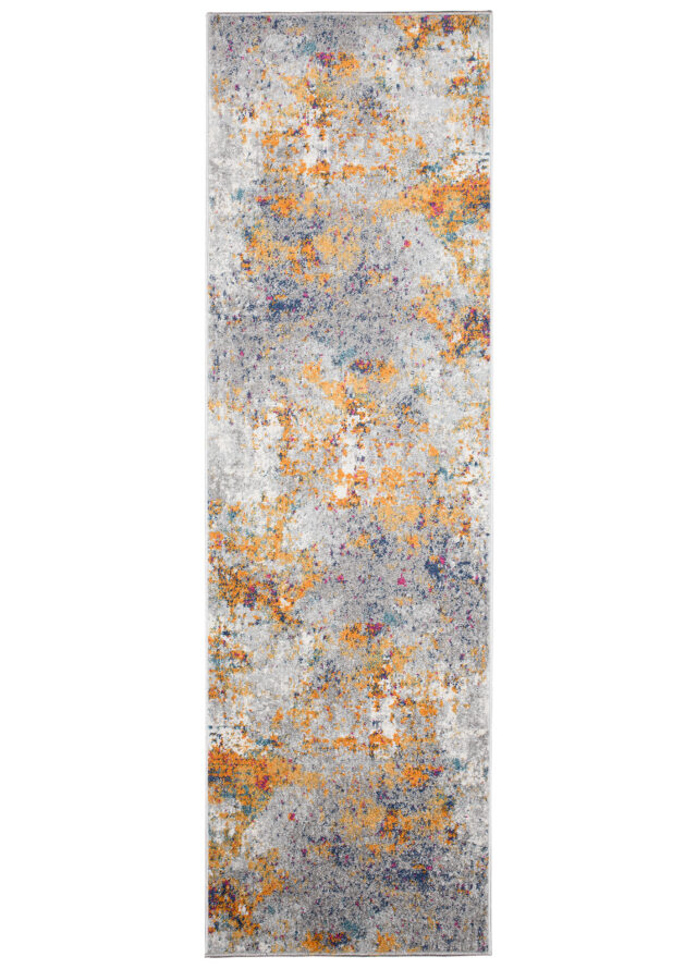 Loper Lazur Grijs Veelkleurig Abstract