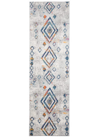 Loper Lazur Grijs Geometrisch