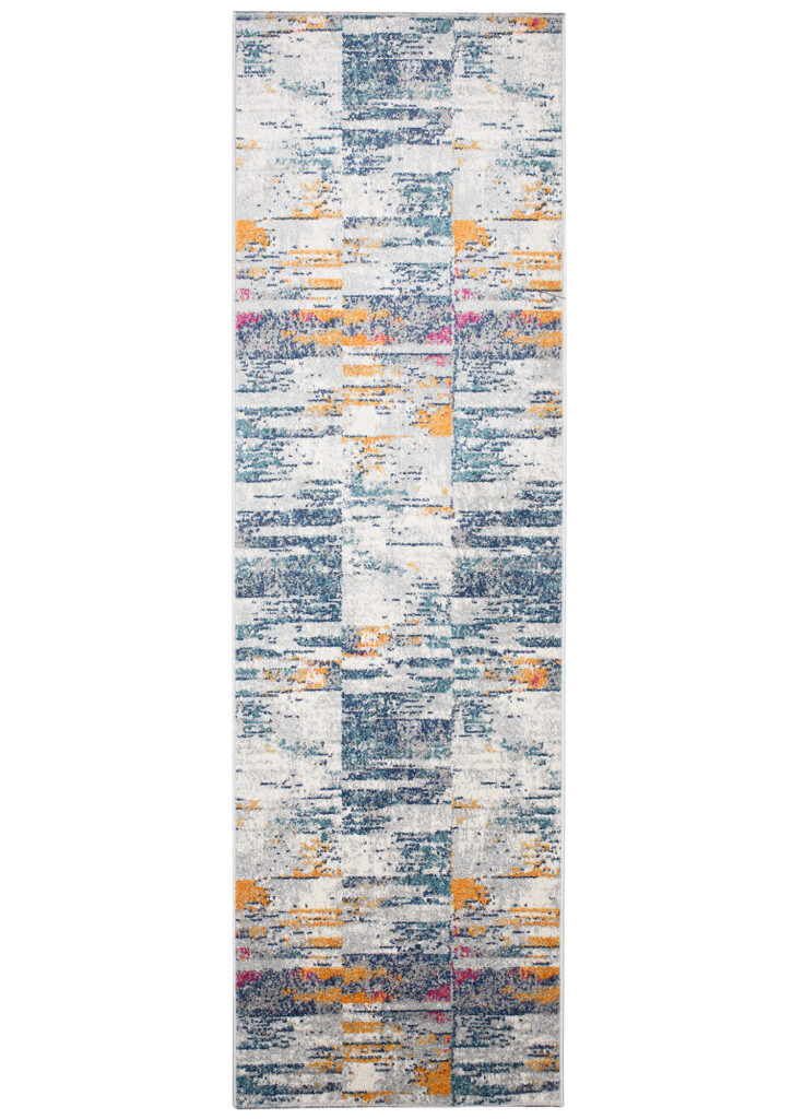 Loper Lazur Veelkleurig Abstract